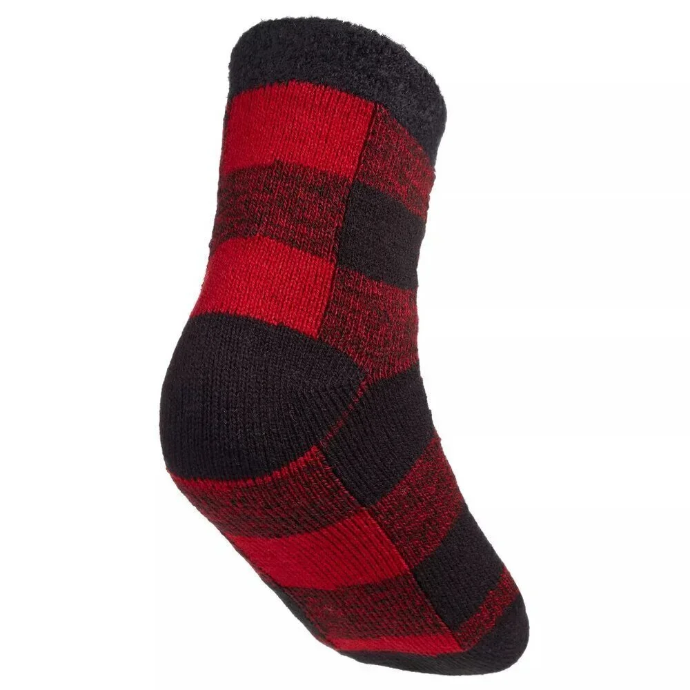 NWT Northeast Outfitters Youth Neo Cozy Cabin Buffalo Plaid Aloe Crew So…
